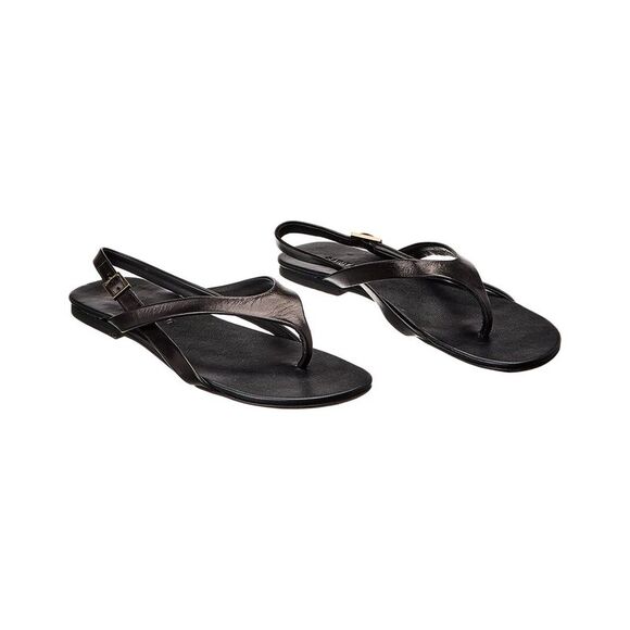 Saint Laurent Keith Leather Sandal (Authentic Pre-Loved), Black - Picture 1 of 5